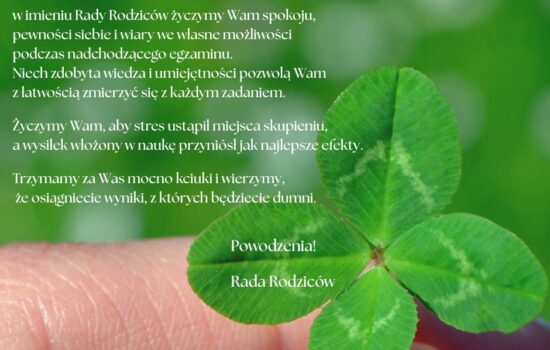 Życzenia dla Ósmoklasistów